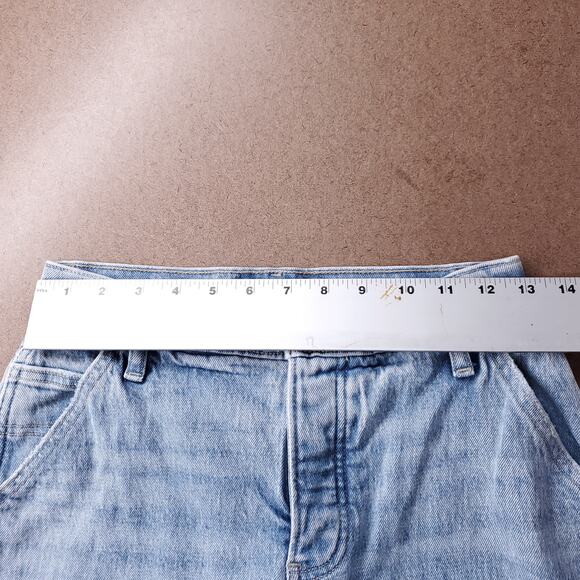 Abercrombie & Fitch Jeans Women 25/0s Light Wash Carpenter Button Fly Casual Y2K - Picture 4 of 11